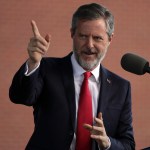 LYNCHBURG, VA - MAY 13:  Jerry Falwell, President of Liberty University, speaks during a commencement at Liberty University May 13, 2017 in Lynchburg, Virginia. President Donald Trump is the first sitting president to speak at Liberty's commencement since George H.W. Bush spoke in 1990.  (Photo by Alex Wong/Getty Images)