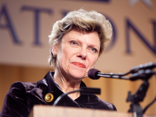 WASHINGTON - FEBRUARY 10: Journalist Cokie Roberts appears at the National Press Foundation's 26th annual awards dinner on February 10, 2009 in Washington, DC. Charles Gibson of ABC News won this year's Sol Taishoff Award for Excellence in Broadcast Journalism. (Photo by Brendan Hoffman/Getty Images) *** Local Caption *** Cokie Roberts