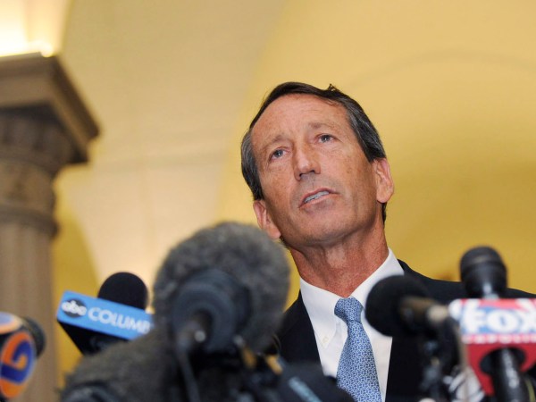 COLUMBIA, SC - JUNE 24:  South Carolina Gov. Mark Sanford speaks during a press conference at the State Capitol June 24, 2009 in Columbia, South Carolina. Sanford admitted to having an extramarital affair after returning from a secret trip to visit a woman in Argentina and said that he would resign as head of the Republican Governors Association.  (Photo by Davis Turner/Getty Images)