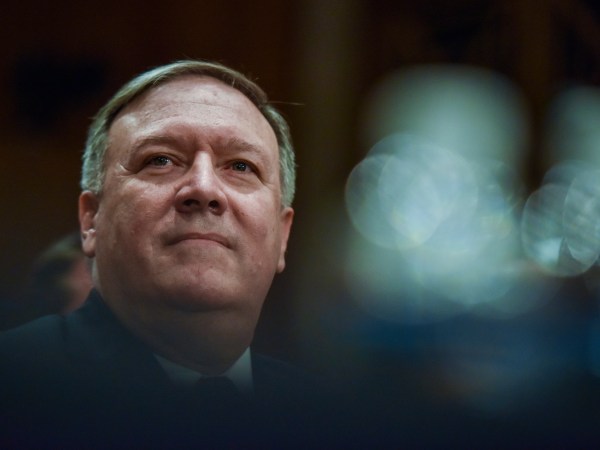 WASHINGTON, DC - APRIL 12:Mike Pompeo, nominated by Donald Trump as Secretary of State to replace Rex Tillerson, sits for a confirmation hearing with the Senate Foreign Relations Committee at the Dirksen Building on Thursday, April 12, 2018, in Washington, DC. His stances on crucial foreign policy matters and his close relationship with Donald Trump have drawn questions about his fitness for the Secretary of State position.(Photo by Jahi Chikwendiu/The Washington Post)