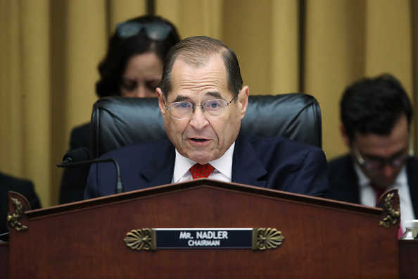 WASHINGTON, DC - JULY 24: Chairman of the House Judiciary Committee Rep. Jerry Nadler (D-NY) questions former Special Counsel Robert Mueller as he testifies about his report on Russian interference in the 2016 presidential election in the Rayburn House Office Building July 24, 2019 in Washington, DC. Mueller, along with former Deputy Special Counsel Aaron Zebley, will later testify before the House Intelligence Committee in back-to-back hearings on Capitol Hill. (Photo by Win McNamee/Getty Images)