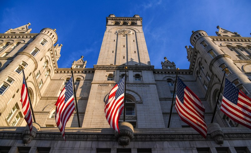 WASHINGTON, DC - JUNE 11:  The Trump International Hotel located at 1100 Pennsylvania Ave, NW. The building that was the Old Post office and Clock Tower was completed in 1899 and is listed on the National Register of Historic Places.  (Photo by Jonathan Newton / The Washington Post)