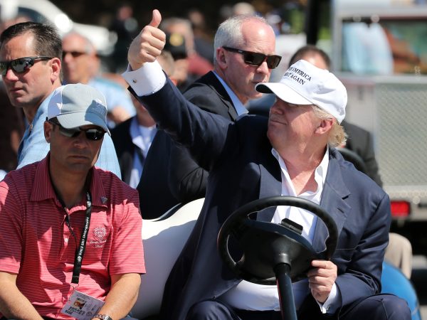 during the final round of the World Golf Championships-Cadillac Championship at Trump National Doral Blue Monster Course  on March 6, 2016 in Doral, Florida.
