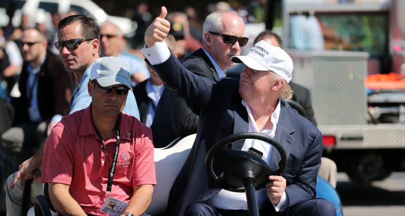 during the final round of the World Golf Championships-Cadillac Championship at Trump National Doral Blue Monster Course  on March 6, 2016 in Doral, Florida.