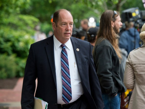 UNITED STATES - MAY 12: Rep. Ted Yoho, R-Fla., makes his way past media set up outside of the Republican National Committee Chair  before a meeting between Republican presidential candidate Donald Trump, Speaker Paul D. Ryan, R-Wis., and RNC Chairman Reince Priebus, May 12, 2016. (Photo By Tom Williams/CQ Roll Call)