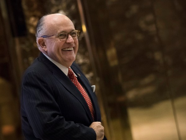 NEW YORK, NY - NOVEMBER 22: Former New York City mayor Rudy Giuliani arrives at Trump Tower, November 22, 2016 in New York City. President-elect Donald Trump and his transition team are in the process of filling cabinet and other high level positions for the new administration. (Photo by Drew Angerer/Getty Images)