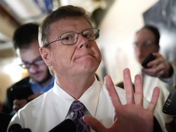 WASHINGTON, DC - JUNE 07:  U.S. Rep. Mark Amodei (R-NV) speaks to members of the media as he leaves after a House Republican Conference meeting June 7, 2018 on Capitol in Washington, DC. House GOPs gathered for a conference meeting to discuss immigration.  (Photo by Alex Wong/Getty Images)