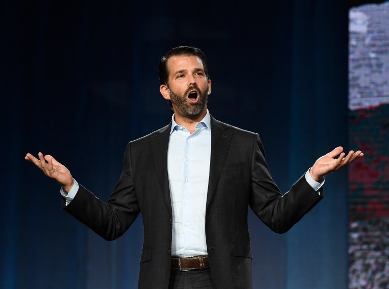 DENVER, CO - JULY 12: Donald Trump Jr. speaks at the Western Conservative Summit at the Colorado Convention Center July 12, 2019. (Photo by Andy Cross/The Denver Post)