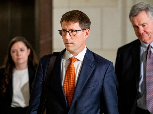 WASHINGTON, DC - OCTOBER 30: Christopher Anderson, career Foreign Service officer and former advisor to Kurt Volker, the US special envoy to Ukraine, arrives at the Sensitive Compartmented Information Facility (SCIF) for his deposition in the continued House impeach inquiry of President Donald Trump at the U.S. Capitol on October 30, 2019 in Washington, DC. State Department special adviser for Ukraine Catherine Croft and State Department official Christopher Anderson are expected to appear for closed-door depositions as part of the impeachment inquiry and the latest in a line of career diplomats who have complied with a House subpoena. (Photo by Samuel Corum/Getty Images)