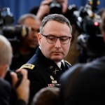 Director for European Affairs of the National Security Council, US Army Lieutenant Colonel Alexander Vindman prior to testifying during the House Permanent Select Committee on Intelligence public hearing on the impeachment inquiry into US President Donald J. Trump, on Capitol Hill in Washington, DC, USA, 19 November 2019. The impeachment inquiry is being led by three congressional committees and was launched following a whistleblower's complaint that alleges US President Donald J. Trump requested help from the President of Ukraine to investigate a political rival, Joe Biden and his son Hunter Biden.