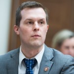 UNITED STATES - MARCH 6: Rep. Jared Golden, D-Maine, is seen during a House Armed Services Committee hearing titled "Outside Perspectives on Nuclear Deterrence Policy and Posture," in Rayburn Building on Wednesday, March 6, 2019. (Photo By Tom Williams/CQ Roll Call)