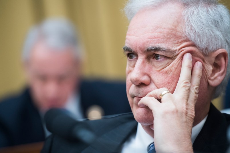 UNITED STATES - APRIL 3: Rep. Tom McClintock, R-Calif., is seen during a House Judiciary Committee markup in Rayburn Building on a resolution to authorize the issuance of subpoenas to obtain the full Robert Mueller report on Wednesday, April 3, 2019. (Photo By Tom Williams/CQ Roll Call)