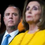 UNITED STATES - JULY 24: House Intelligence Committee Chairman Adam Schiff, D-Calf., and Speaker Nancy Pelosi, D-Calif., conduct a news conference on the testimony of former special counsel Robert Mueller on his investigation into Russian interference in the 2016 election on Wednesday, July 24, 2019. (Photo By Tom Williams/CQ Roll Call)