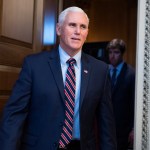 UNITED STATES - DECEMBER 17: Vice President Mike Pence leaves the Senate Policy luncheons in the Capitol on Tuesday, December 17, 2019. (Photo By Tom Williams/CQ Roll Call)