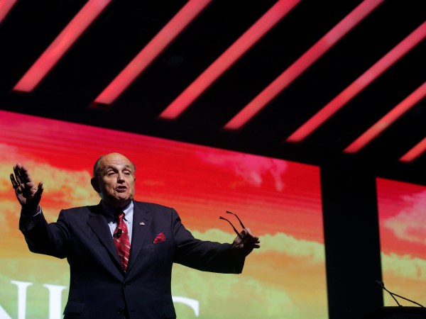 PALM BEACH, FL - DECEMBER 19: Trump Attorney Rudy Giuliani Addresses the crowd at the Turning Point USA Student Action Summit on December 19, 2019 in Palm Beach, Florida. Conservative high school students gathered for a 4-day invite-only conference hosted by Turning Point USA to hear from conservative leaders and activists from across the U.S.(Photo by Saul Martinez/Getty Images)