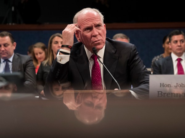 WASHINGTON, DC - MAY 23: Former Director of the U.S. Central Intelligence Agency (CIA) John Brennan testifies before the House Permanent Select Committee on Intelligence on Capitol Hill, May 23, 2017 in Washington, DC. Brennan is discussing the extent of Russia's meddling in the 2016 U.S. presidential election and possible ties to the campaign of President Donald Trump. (Photo by Drew Angerer/Getty Images)