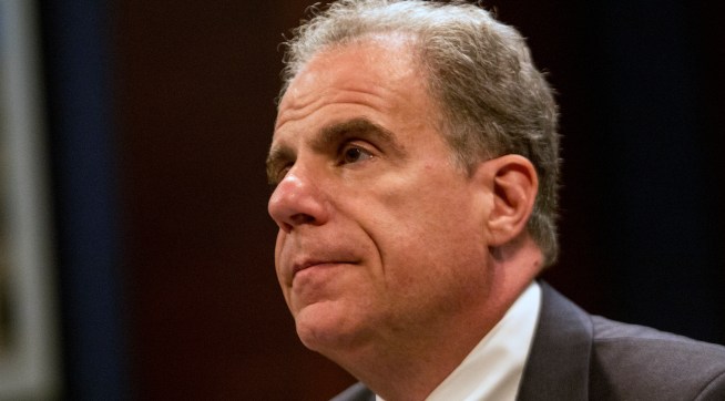 WASHINGTON, DC - JUNE 19: Justice Dept. Inspector General Michael E. Horowitz testifies to the house committee on June 19, 2018 in Washington, DC. The report focuses on the Justice Department's investigation into Hillary Clinton's use of private email's in 2016. (Photo by Alex Wroblewski/Getty Images)