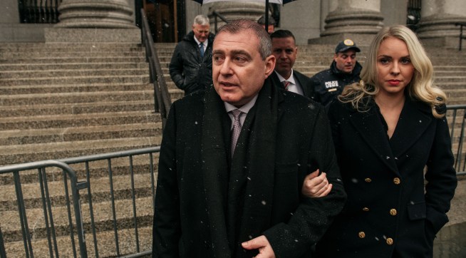 NEW YORK, NY - DECEMBER 02: Lev Parnas walks into the Southern District of New York Courthouse on December 2, 2019 in New York City. A business associate of President Donald Trump's personal attorney Rudy Giuliani, Parnas has been accused of conspiring to make illegal contributions to political committees supporting President Donald Trump and other Republicans, and wanting to use the donations to lobby U.S. politicians to support the removal of the U.S. ambassador to Ukraine. (Photo by Scott Heins/Getty Images)