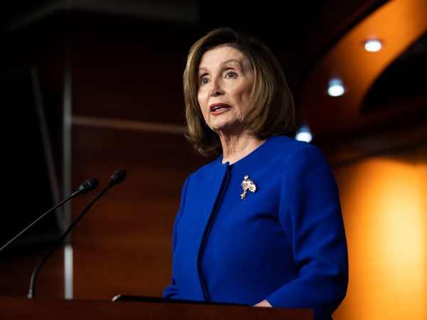 WASHINGTON, DC, UNITED STATES, JANUARY 9, 2020:U.S. Representative Nancy Pelosi (D-CA) speaks during her weekly press conference at HVC Studio A in Washington, DC.