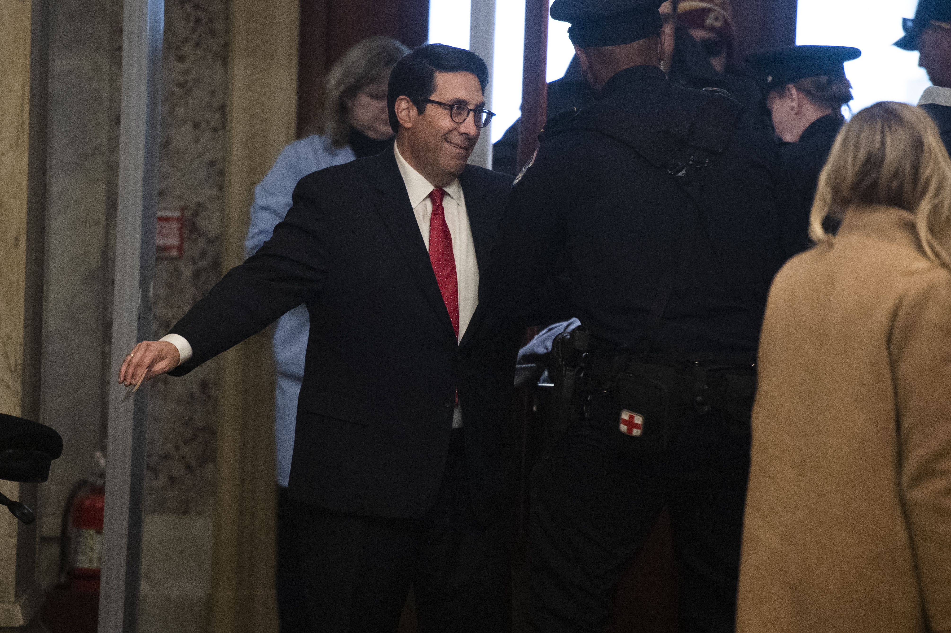 UNITED STATES - JANUARY 21: Jay Sekulow, an attorney for President Donald Trump, arrives to the Capitol for the impeachment trial of Trump on Tuesday, January 21, 2020. (Photo By Tom Williams/CQ Roll Call)