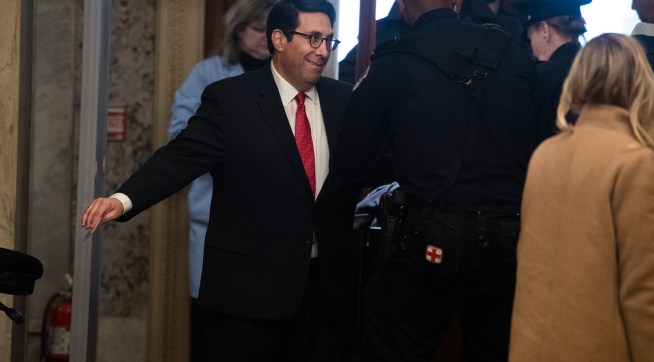 UNITED STATES - JANUARY 21: Jay Sekulow, an attorney for President Donald Trump, arrives to the Capitol for the impeachment trial of Trump on Tuesday, January 21, 2020. (Photo By Tom Williams/CQ Roll Call)