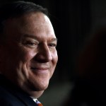 BUSHNELL, UNITED STATES - JANUARY 23, 2020:United States Secretary of State Mike Pompeo smiles as he greets attendees after delivering remarks on U.S. foreign policy at the Sumter County Fairgrounds.