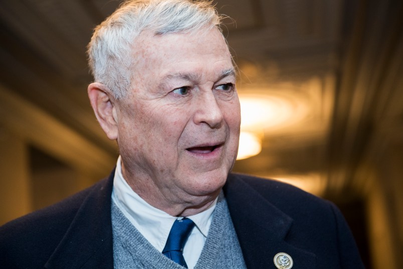 UNITED STATES - NOVEMBER 14: Rep. Dana Rohrabacher, R-Calif., leaves the House Republican leadership election in Longworth Building on November 14, 2018. (Photo By Tom Williams/CQ Roll Call)