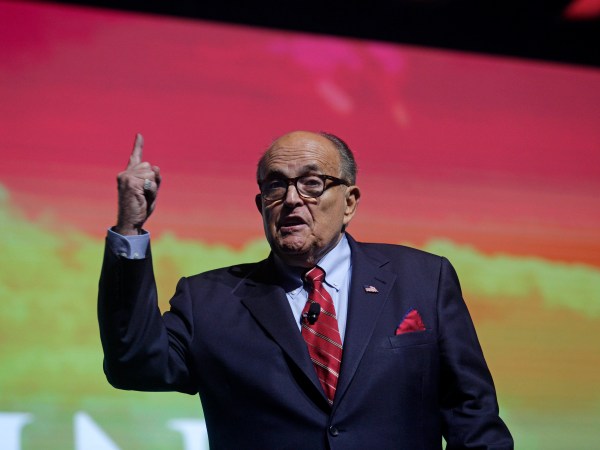PALM BEACH, FL - DECEMBER 19: Trump Attorney Rudy Giuliani Addresses the crowd at the Turning Point USA Student Action Summit on December 19, 2019 in Palm Beach, Florida. Conservative high school students gathered for a 4-day invite-only conference hosted by Turning Point USA to hear from conservative leaders and activists from across the U.S.(Photo by Saul Martinez/Getty Images)