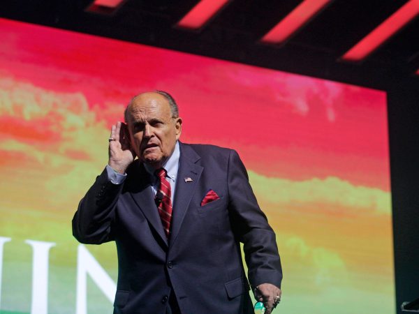 PALM BEACH, FL - DECEMBER 19: Trump Attorney Rudy Giuliani Addresses the crowd at the Turning Point USA Student Action Summit on December 19, 2019 in Palm Beach, Florida. Conservative high school students gathered for a 4-day invite-only conference hosted by Turning Point USA to hear from conservative leaders and activists from across the U.S.(Photo by Saul Martinez/Getty Images)
