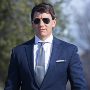 UNITED STATES - FEBRUARY 03: Hogan Gidley, White House deputy press secretary, arrives to the Capitol before the continuation of the impeachment trial of President Donald Trump on Monday, February 3, 2020. (Photo By Tom Williams/CQ Roll Call)