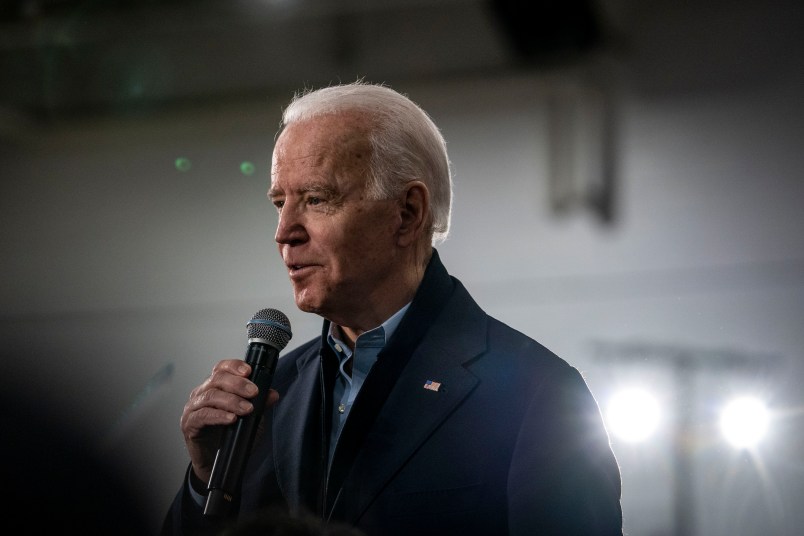 NASHUA, NH - February 4:Joe Biden speaks to voters at Girls Inc. in NASHUA, New Hampshire, on Tuesday, February 4, 2020. (Photo by Sarah Rice for The Washington Post)