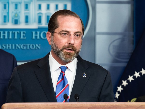 WASHINGTON, UNITED STATES - FEBRUARY 26, 2020: Alex Azar, United States Secretary of Health and Human Services, speaking at a press conference about the Coronavirus.