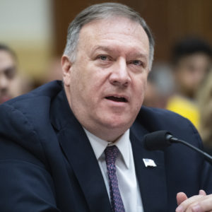 UNITED STATES - FEBRUARY 28: Secretary of State Mike Pompeo testifies during the House Foreign Affairs Committee hearing titled “Evaluating the Trump Administration’s Policies on Iran, Iraq and the Use of Force,” in Rayburn Building on Friday, February 28, 2020. (Photo By Tom Williams/CQ Roll Call)