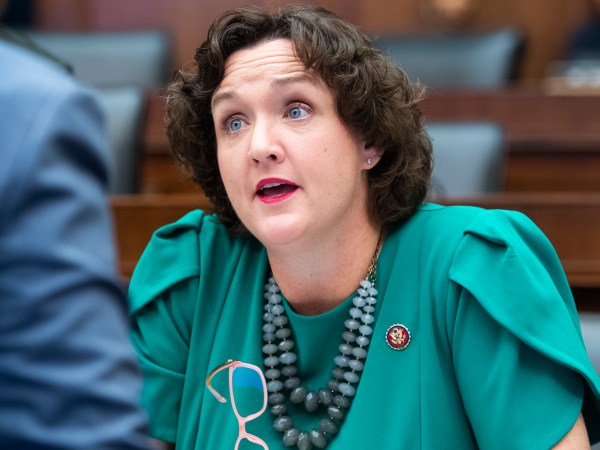 UNITED STATES - OCTOBER 22: Rep. Katie Porter, D-Calif., attends the House Financial Services Committee hearing titled “The End of Affordable Housing? A Review of the Trump Administration’s Plans to Change Housing Finance in America,” in Rayburn Building on Tuesday, October 22, 2019. (Photo By Tom Williams/CQ Roll Call),