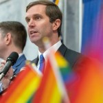 Kentucky Gov. Andy Beshear speaks during the statewide Fairness Rally at the Kentucky state Capitol in Frankfort, Ky. on Wednesday, Feb. 19, 2020. (Ryan C. Hermens/Lexington Herald-Leader/TNS)