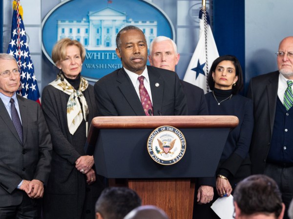 WASHINGTON, DC, UNITED STATES - MARCH 4, 2020:Dr. Ben Carson, United States Secretary of Housing and Urban Development, speaking at the Coronavirus Task Force press conference.