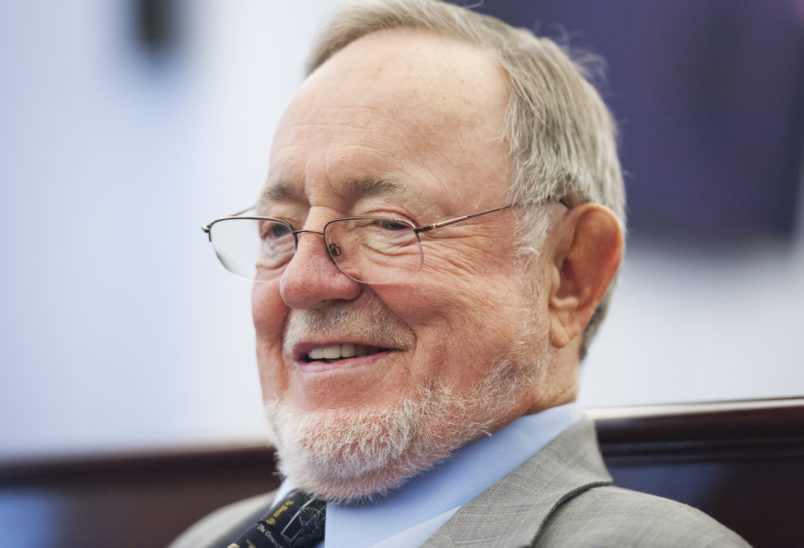 UNITED STATES - JULY 23: Rep. Don Young, R-Alaska, attends an event in Cannon Building on reuniting military service dogs with their handlers, July 23, 2014. (Photo By Tom Williams/CQ Roll Call)