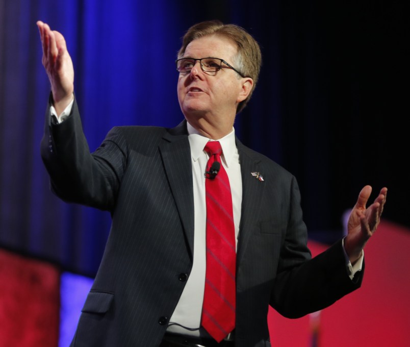 Lt. Gov. Dan Patrick speaks at the Republican Party of Texas State Convention at the Kay Bailey Hutchison Convention Center, Thursday, May 12, 2016 in Dallas. (Rodger Mallison/Fort Worth Star-Telegram/TNS)