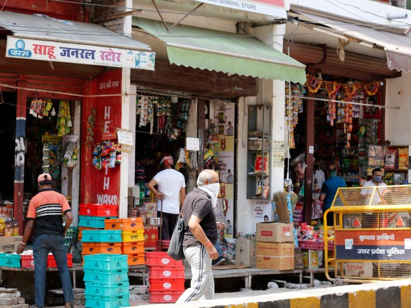 View of general merchant shops during lockdown to prevent the spread of new coronavirus in Prayagraj, India, Saturday, April 25, 2020. (AP Photo/Rajesh Kumar Singh)