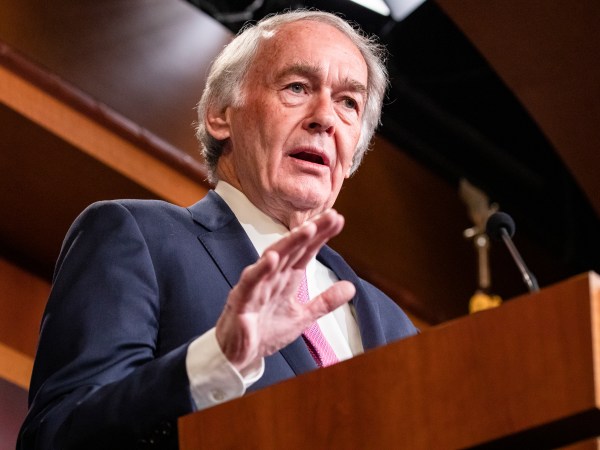 WASHINGTON, DC - JANUARY 24: Senator Ed Markey (D-MA) speaks during a press conference on the Senate impeachment trial of President Donald Trump on January 24, 2020 in Washington, DC. Democratic House managers conclude their opening arguments on Friday as the Senate impeachment trial of President Donald Trump continues into its fourth day. (Photo by Samuel Corum/Getty Images) *** Local Caption *** Ed Markey