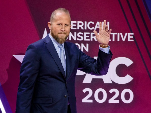 NATIONAL HARBOR, MD - FEBRUARY 28: Brad Parscale, campaign manager for Trump's 2020 reelection campaign, walks on stage during the Conservative Political Action Conference 2020 (CPAC) hosted by the American Conservative Union on February 28, 2020 in National Harbor, MD. (Photo by Samuel Corum/Getty Images) *** Local Caption *** Brad Parscale