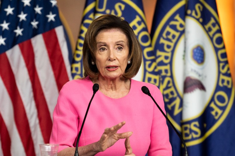 WASHINGTON, DC, UNITED STATES - MARCH 26, 2020:U.S. Representative Nancy Pelosi (D-CA) speaks at her weekly press conference.