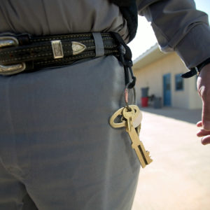 A prison guard in Iowa Park, Texas. (Photo by Robert Nickelsberg/Getty Images)