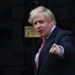 Britain’s Prime Minister Boris Johnson attends the applause in support of the British National Health Service (NHS) at 10 Downing Street, in London, Thursday, May 7, 2020. The highly contagious COVID-19 coronavirus has impacted on nations around the globe, many imposing self isolation and exercising social distancing when people move from their homes. (AP Photo/Alberto Pezzali)