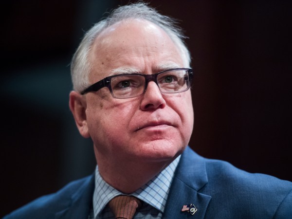 UNITED STATES - FEBRUARY 07: Gov. Tim Walz, D-Minn., prepares to testify at a House Transportation and Infrastructure Committee hearing in the Capitol Visitor Center titled “The Cost of Doing Nothing: Why Investing in Our Nation’s Infrastructure Cannot Wait," on Thursday, February 7, 2019. (Photo By Tom Williams/CQ Roll Call)