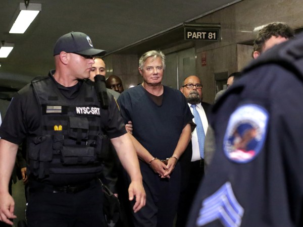NEW YORK, NY - JUNE 27: Donald Trump's former campaign chairman Paul Manafort, exiting his arraignment in New York County Criminal Court, plead not guilty to state mortgage fraud charges on June 27, 2019 in New York City. (Photo by Yana Paskova/Getty Images)