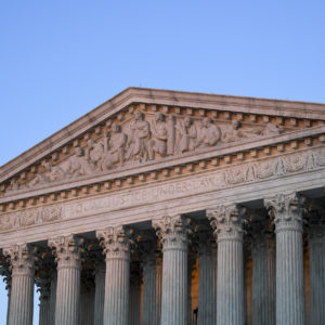 WASHINGTON, DC - MARCH 12:  The Supreme Court of the United States of America. The building, a classical Corinthian architectural style, was completed in 1935 with marble mined from Vermont used on the exterior and the four inner courtyards  are white Georgia marble.  (Photo by Jonathan Newton / The Washington Post)