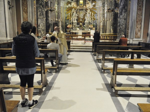 on April 28, 2020 in Pisa, Italy. Italy will remain on lockdown to stem the transmission of the Coronavirus (Covid-19), slowly easing restrictions.