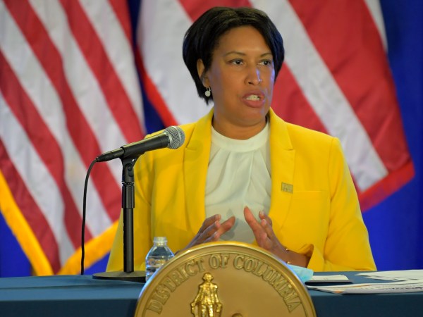 WASHINGTON, DC - MAY 13: DC Mayor Muriel Bowser held a press conference to give an update on how the city is adjusting to the coronavirus pandemic in Washington, DC on May 13, 2020. (Photo by John McDonnell/The Washington Post)