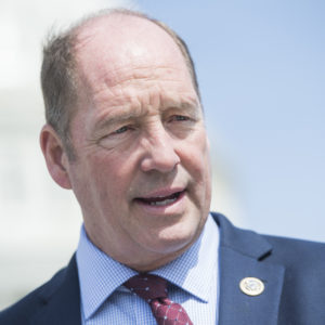 UNITED STATES - APRIL 13: Rep. Ted Yoho, R-Fla., talks with reporters at the base of the House steps after the last votes of the week on April 13, 2018.  (Photo By Tom Williams/CQ Roll Call)